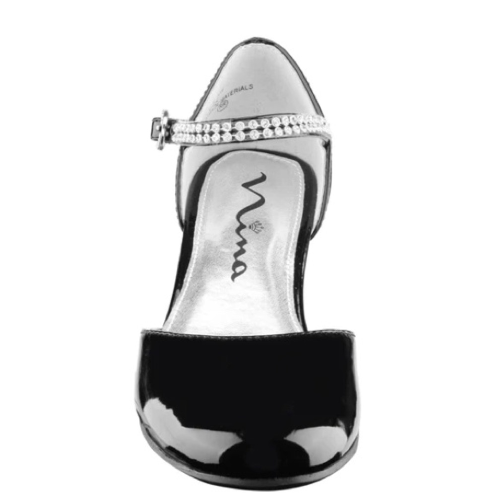 Kids Nina Cera black patent leather dress shoes for girls